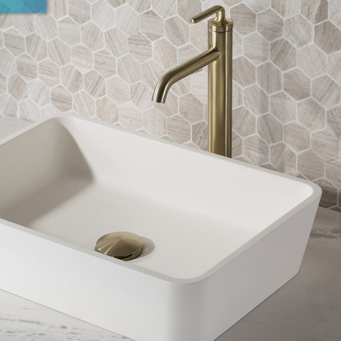 Kraus Ramus Single Handle Vessel Sink Bathroom Faucet with Drain